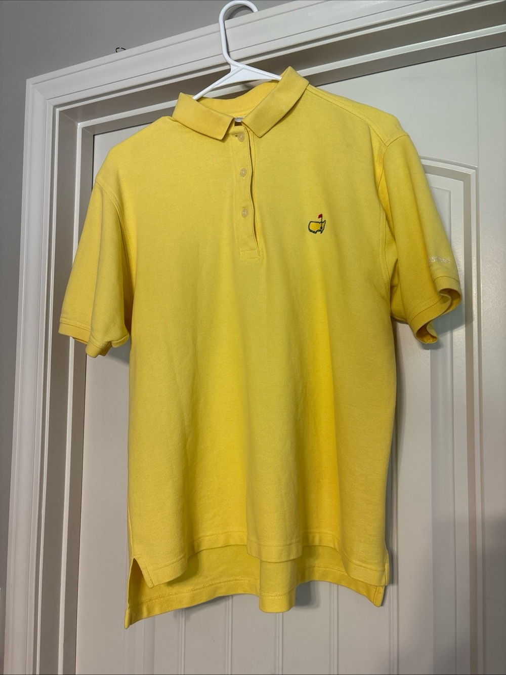 Masters Collection Men's Large Embroidered Logo Polo Shirt Yellow Golf